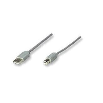 Manhattan Cable USB A Macho - USB B Macho, 3 Metros, Gris
