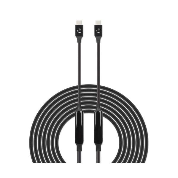 Manhattan Cable USB C Macho - USB C Macho, 5 Metros, Negro