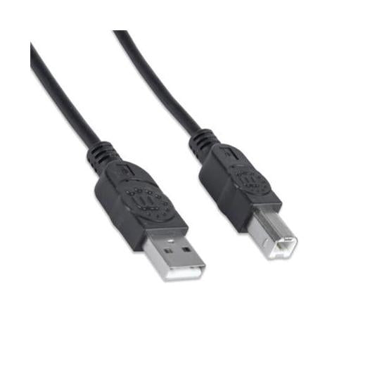 Manhattan Cable USB de Alta Velocidad, USB 2.0 A Macho - USB 2.0 B Macho, 3 Metros, Negro