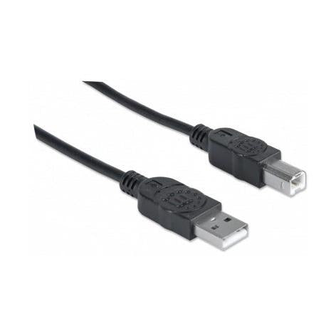Manhattan Cable USB de Alta Velocidad, USB 2.0 A Macho - USB 2.0 B Macho, 5 Metros, Negro