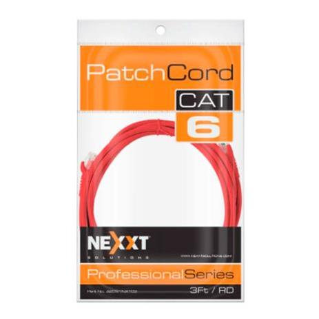 Cable de Conexión Red Nexxt Solutions Cat6 90cm UTP Multifilar con Revestimiento Tipo CM Color Rojo