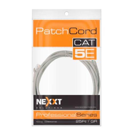 Nexxt Solutions Cable Patch Cat5e UTP RJ-45 Macho - RJ-45 Macho 7.6 Metros Gris