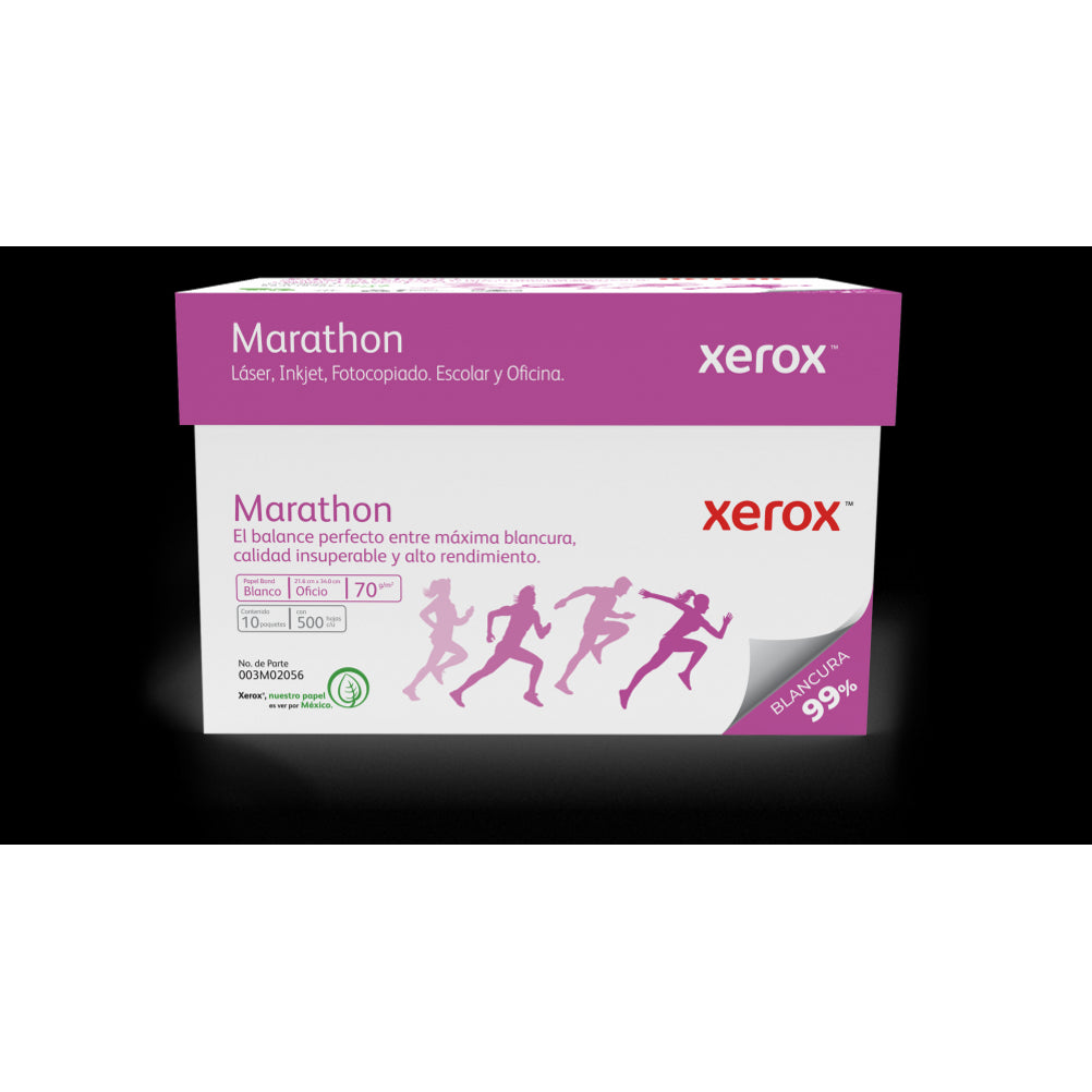 Caja de Papel Bond Xerox Marathon Tamaño Oficio 70 g/m² Papel Blanco.