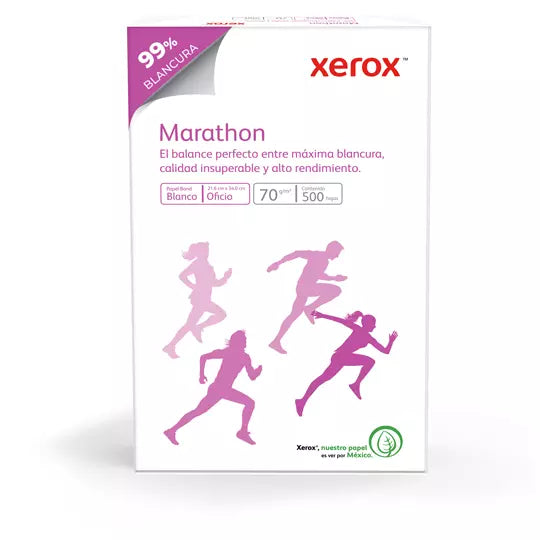 Caja de Papel Bond Xerox Marathon Tamaño Oficio 70 g/m² Papel Blanco.