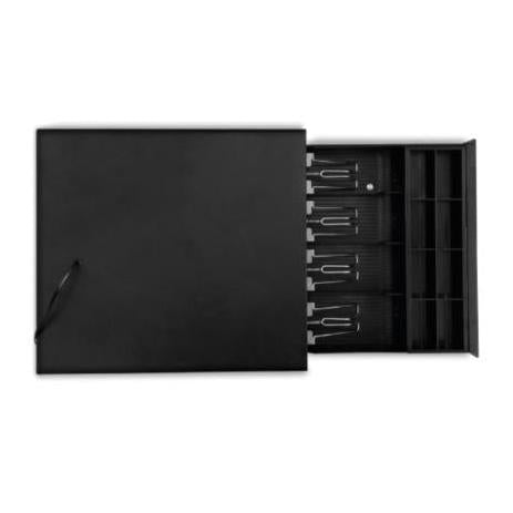 Cajón de Dinero Nextep NE-5144, 3.5Kg, 4 Billetes/8 Monedas, Negro