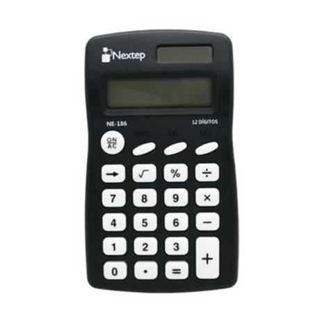 Calculadora Nextep 12 Dígitos de Bolsillo Funciones Básicas Solar/Batería