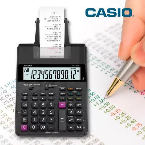 Calculadora Sumadora Casio Hr-170rc De Escritorio Negra