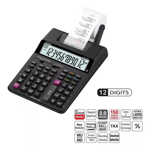 Calculadora Sumadora Casio Hr-170rc De Escritorio Negra