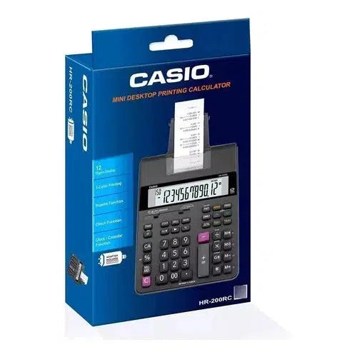 Calculadora Sumadora Casio Hr-200rc De Escritorio Negra