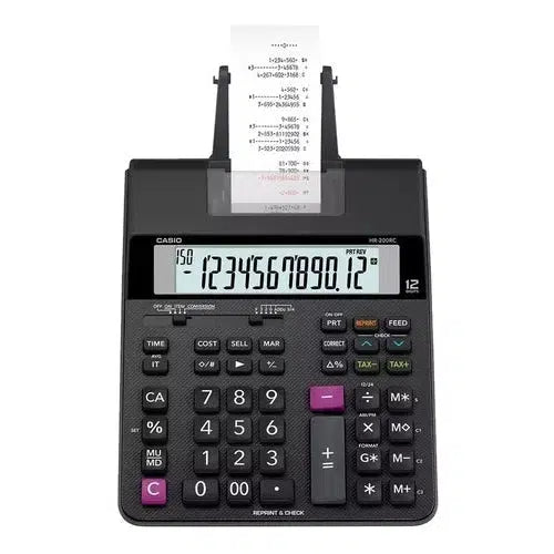 Calculadora Sumadora Casio Hr-200rc De Escritorio Negra