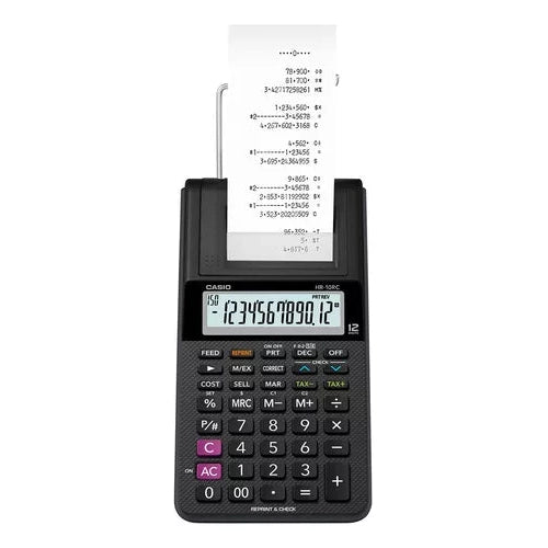 Calculadora Sumadora Casio Hr-10rc De Escritorio Negra