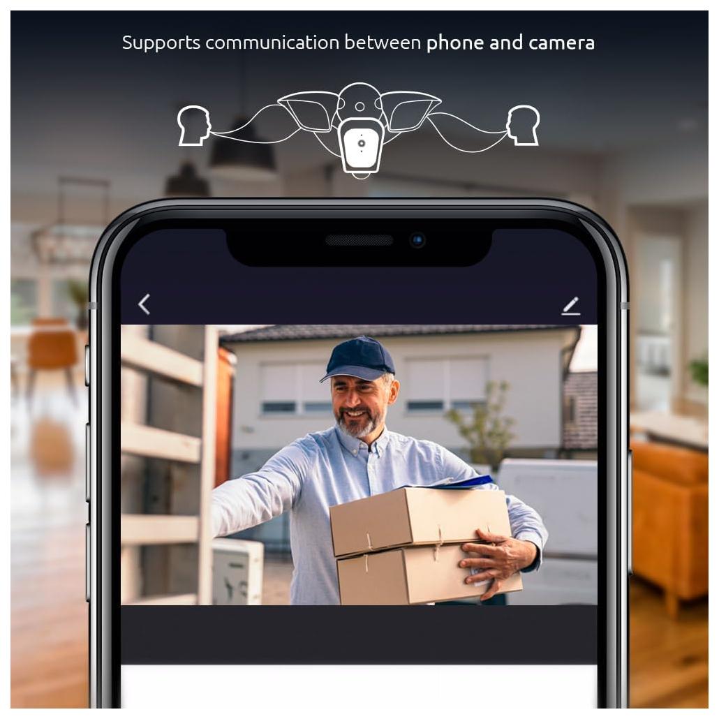 Cámara de Vigilancia Nexxt Home NHC-F610 Exterior 2K QHD 2304 x 1296p 3MP 150° Micrófono Sensores y Parlante Integrados