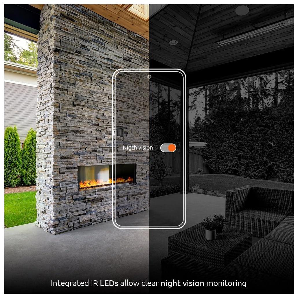 Cámara de Vigilancia Nexxt Home NHC-F610 Exterior 2K QHD 2304 x 1296p 3MP 150° Micrófono Sensores y Parlante Integrados