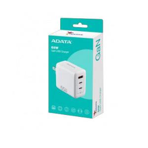 Adata Cargador de Pared, 65W, 1x USB-A, 2x USB-C, Blanco
