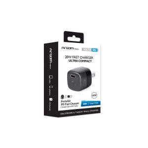 ArgomTech Cargador para Pared VOLTA P2 NANO PRO, 12V, 1x USB-C, Negro