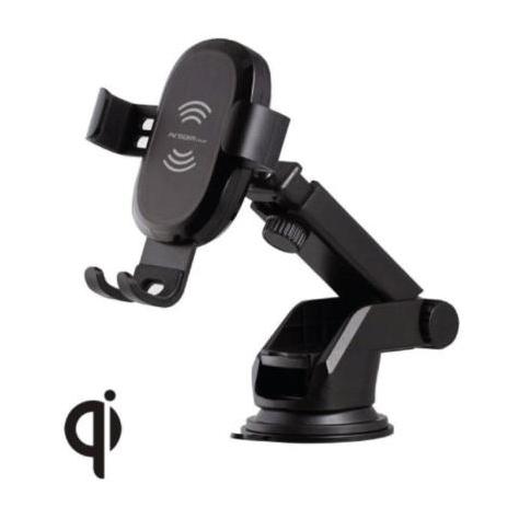 Cargador Argomtech Inalámbrico de Auto Vortex M1 USB Rotación 360° 10 W Carga Rápida para Celular Color Negro