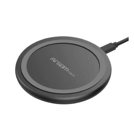 Cargador Inalámbrico Argomtech 10W Carga Rápida 90x90x10mm Micro USB Cable 1.2m Color Negro