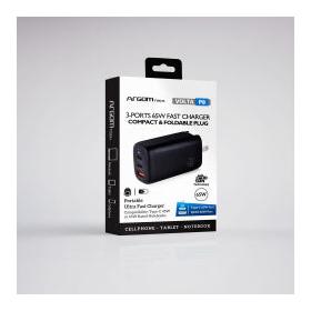 Cargador para Pared VOLTA P8 GAN III, 20V, 1x USB 2.0, 2x USB-C, Negro ArgomTech