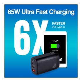 Cargador para Pared VOLTA P8 GAN III, 20V, 1x USB 2.0, 2x USB-C, Negro ArgomTech