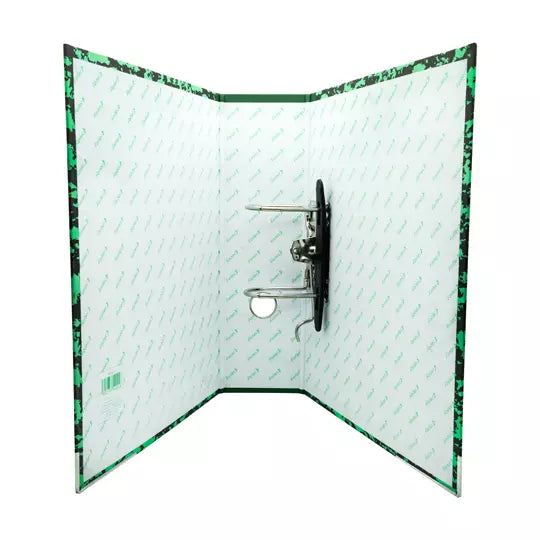 Registrador clásico Fortec carta color verde marmoleado