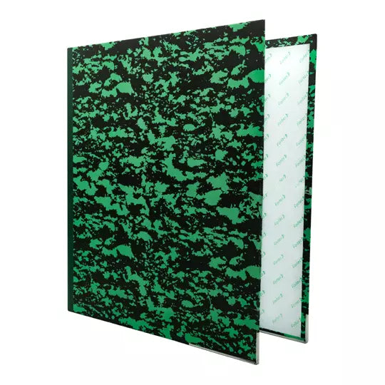 Registrador clásico Fortec carta color verde marmoleado