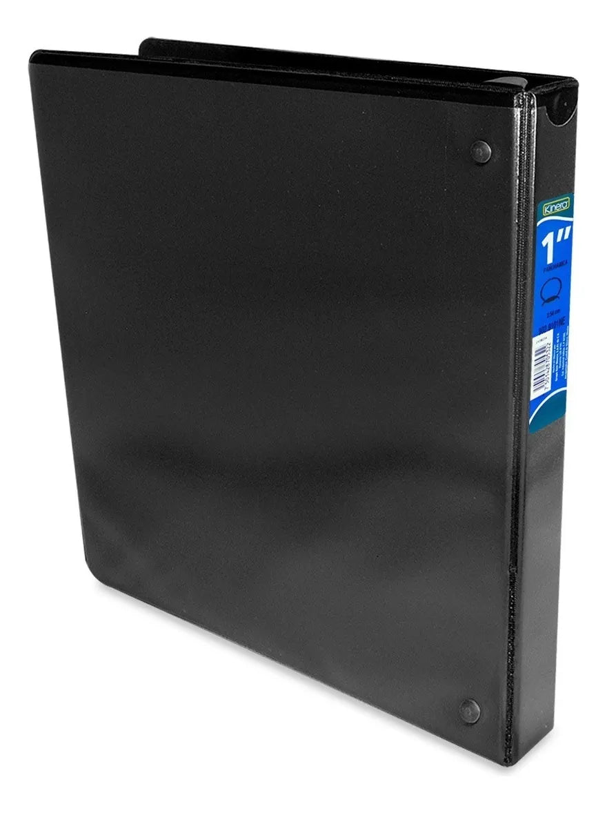 CARPETA KINERA VINIL ARO "O" 1" NEGRO C/24