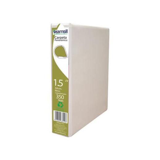 Samsill Carpeta de Vinil con Arillo D, 1 1/2'', Paquete de 12 Piezas, Tamaño Carta, Blanco