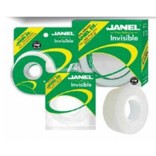 Cinta Adhesiva Janel 255 (0.012x65m) Torre 30 Micras Acrílico Base Agua Polipropileno Transparente 10 Pieza(s)