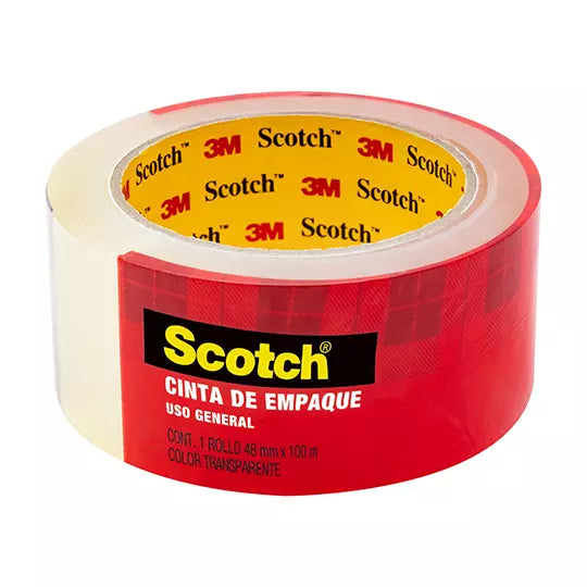 Cinta de empaque Mod 301t transparente Scotch 3M 48x100 1 pieza
