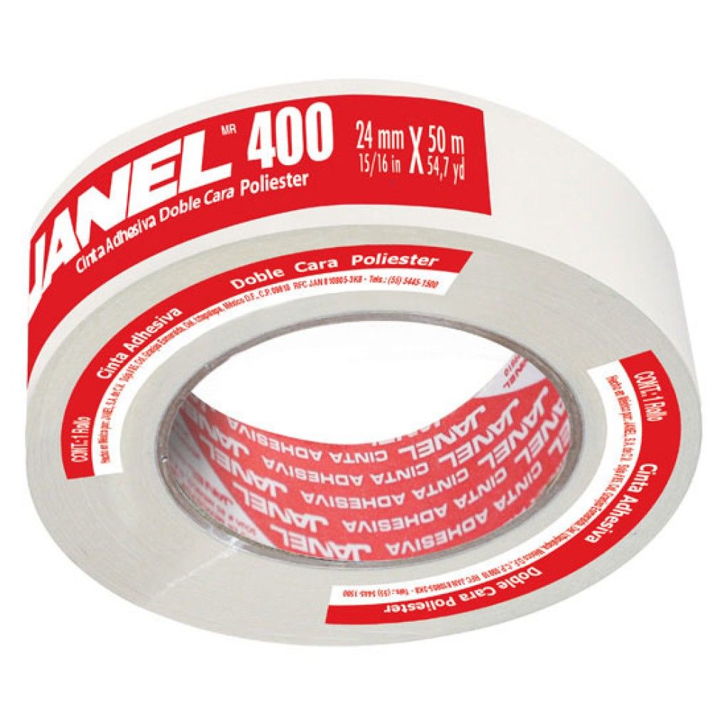 Cinta Masking Doble Capa Janel 4002450100 Poliéster Blanco