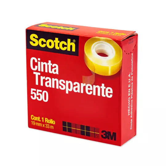 Cinta Adhesiva Scotch 3M  (19mmx33mm) Polipropileno Transparente