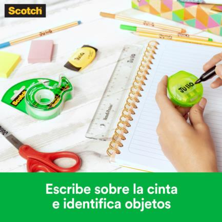 Cinta Adhesiva Mágica Scotch 3M (18mmx65mm) Mate Transparente, Blanco