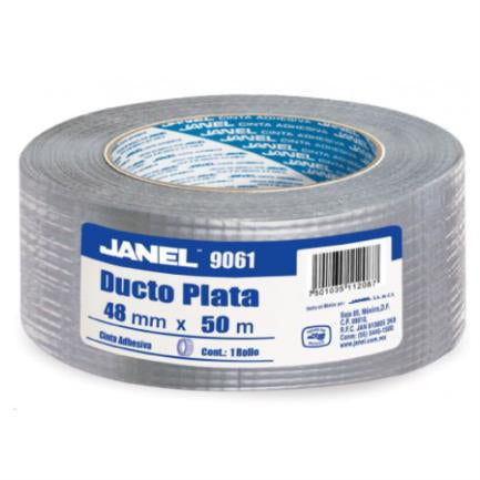 Cinta Adhesiva Janel Ducto 9061 Plata 48mmx50m 1 Pza