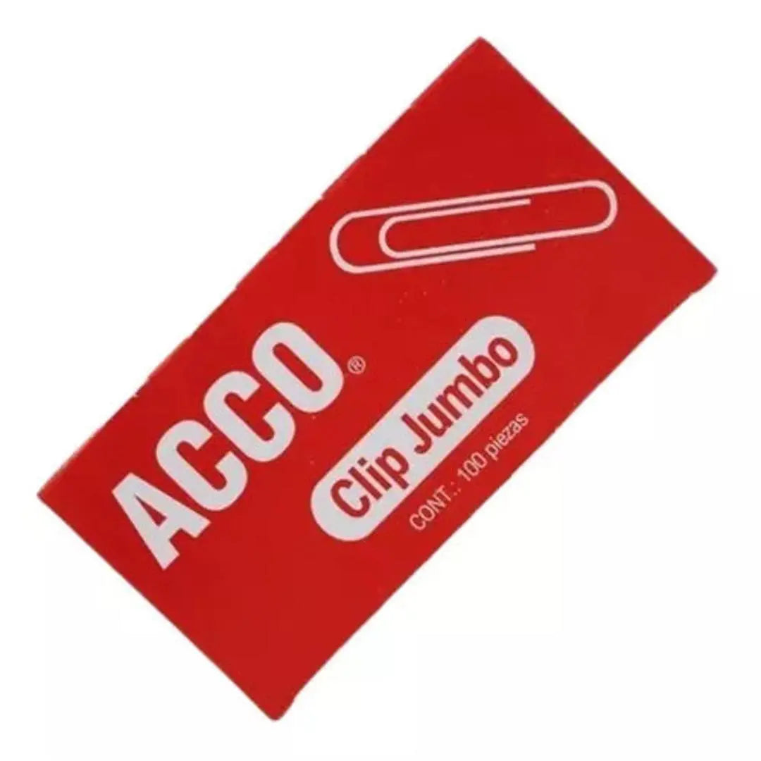 Clip Jumbo Acco 50 Mm Sujeta 35 Hojas Caja Con 100 Piezas