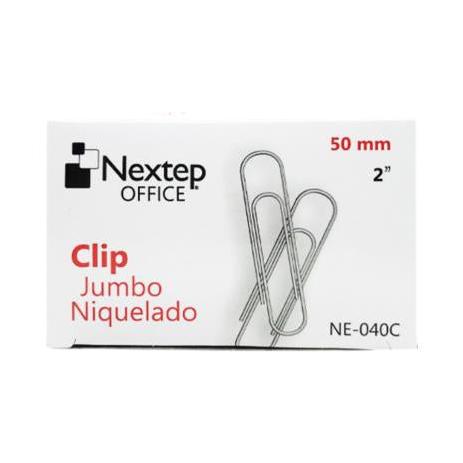 Clip Jumbo Nextep Niquelado 50mm 100 Clips