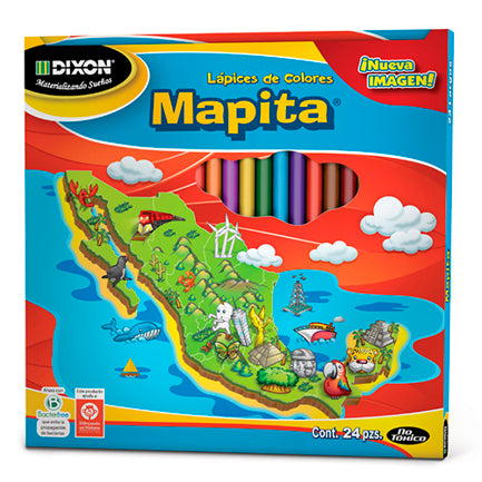 Lápices de Colores Mapita Largo Madera c/24 piezas