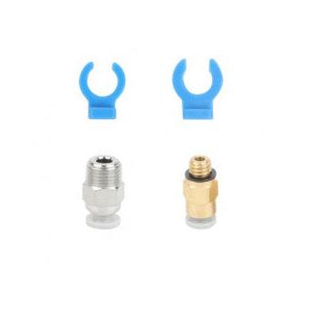 Creality Conectores Neumáticos con Abrazaderas, Azul/Plata/Dorado