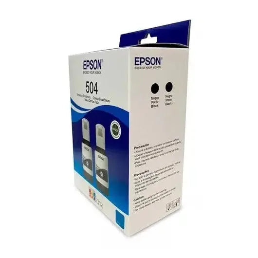 Kit 2 Tintas para Impresora Epson T504 Ecotank Tinta Continua L4150 L4160
