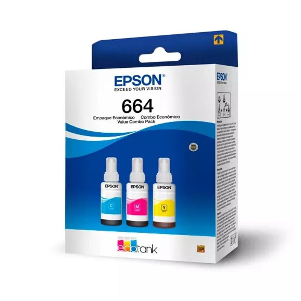 Kit tintas de color Epson T664 3 pzas