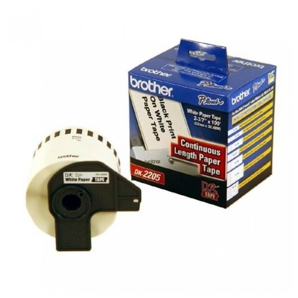 CINTA BROTHER DK2205 NEGRO SOBRE BLANCO, 62MM X 30.4M