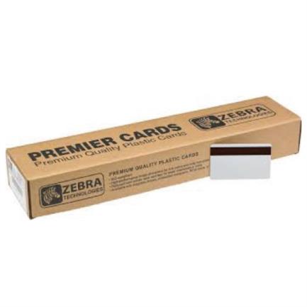 TARJETAS ZEBRA TECHNOLOGIES PREMIER PVC, 500 TARJETAS, BANDA MAGNÉTICA 104523-113