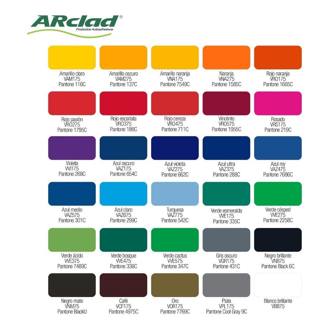 Vinil Adhesivo Autodherible para corte 61 cm de ancho Arclad