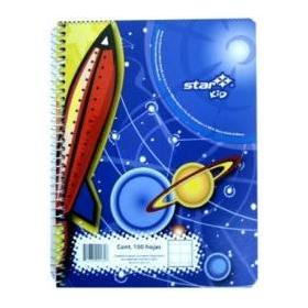 Estrella Cuaderno Forma Francesa de Cuadro Grande 7mm, 100 Hojas