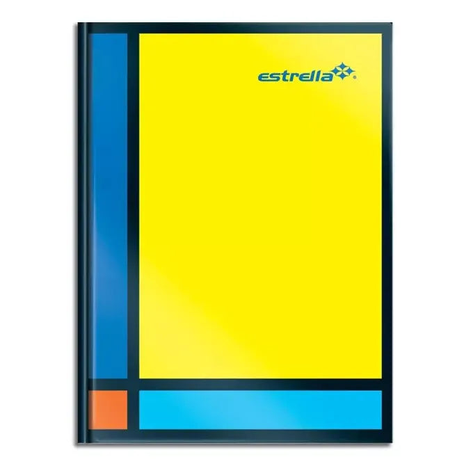 Estrella Cuaderno Pasta Dura Forma Francesa de Cuadro Grande 7mm, 96 Hojas