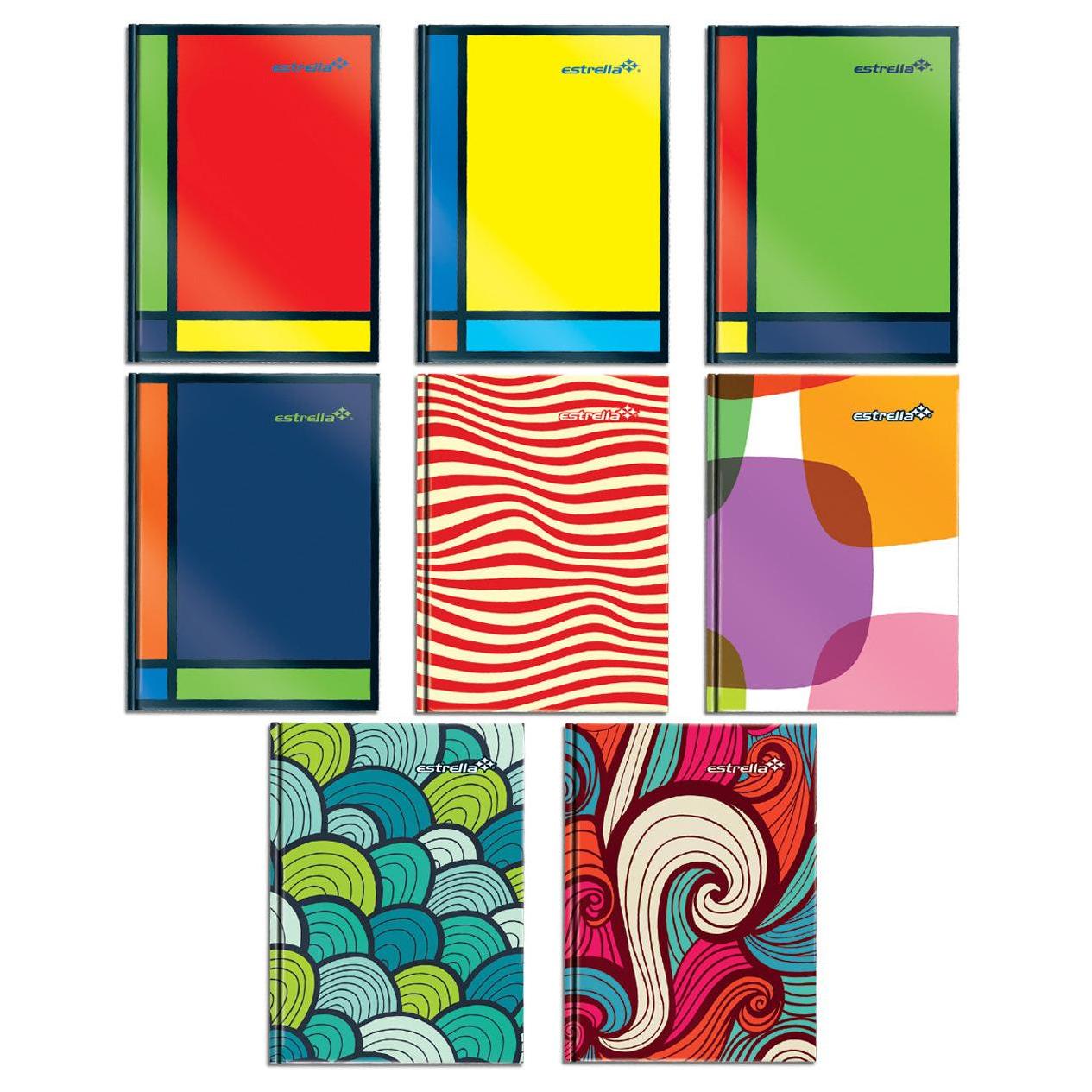 Estrella Cuaderno Pasta Dura Forma Francesa de Raya, 96 Hojas