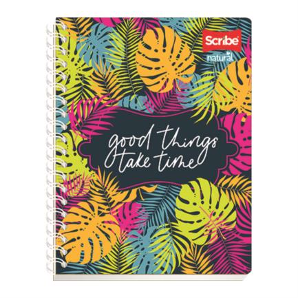 Cuaderno Profesional Scribe Clásico 8080 Tamaño Profesional de Raya Espiral Contiene 100 Hojas