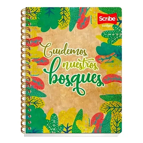Cuaderno Scribe Doble Espiral Profesional Raya 100H Ecológico Modelo 24P