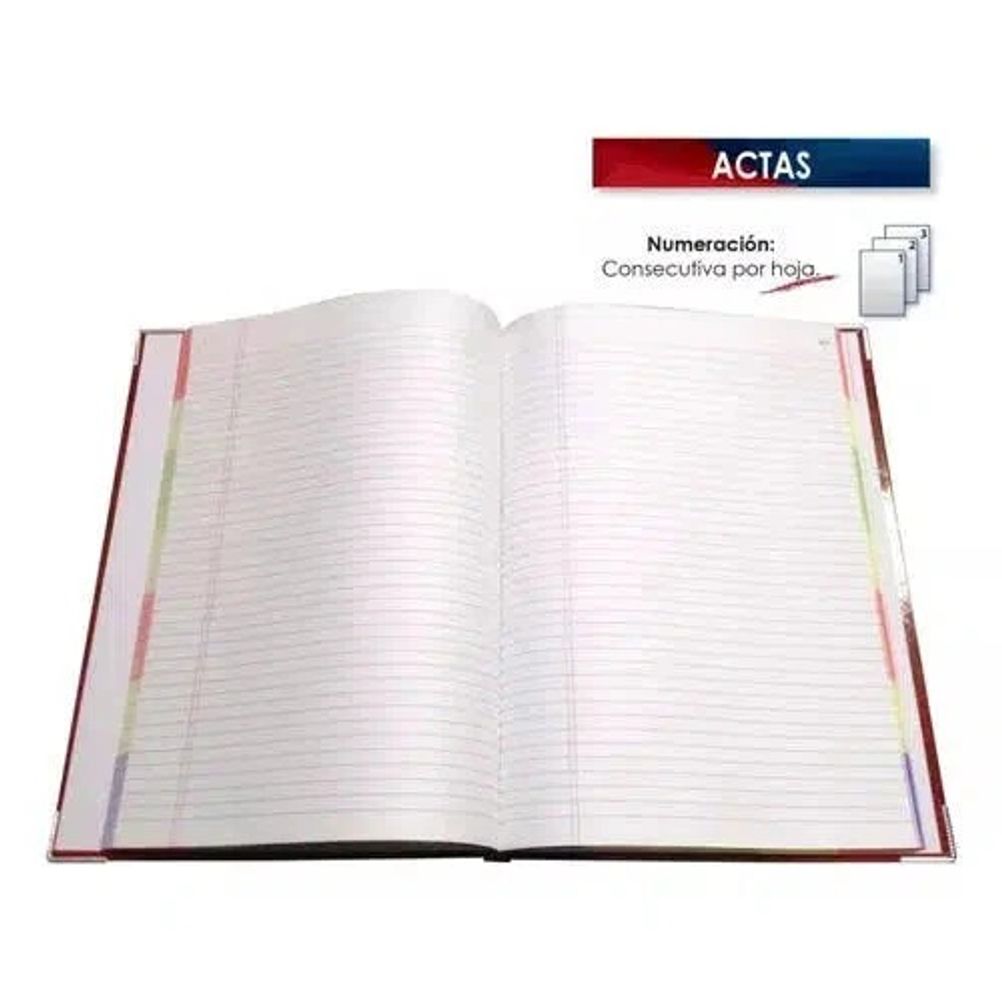 Libro Florete para Actas Forma Francesa Estrella 96 Hojas.