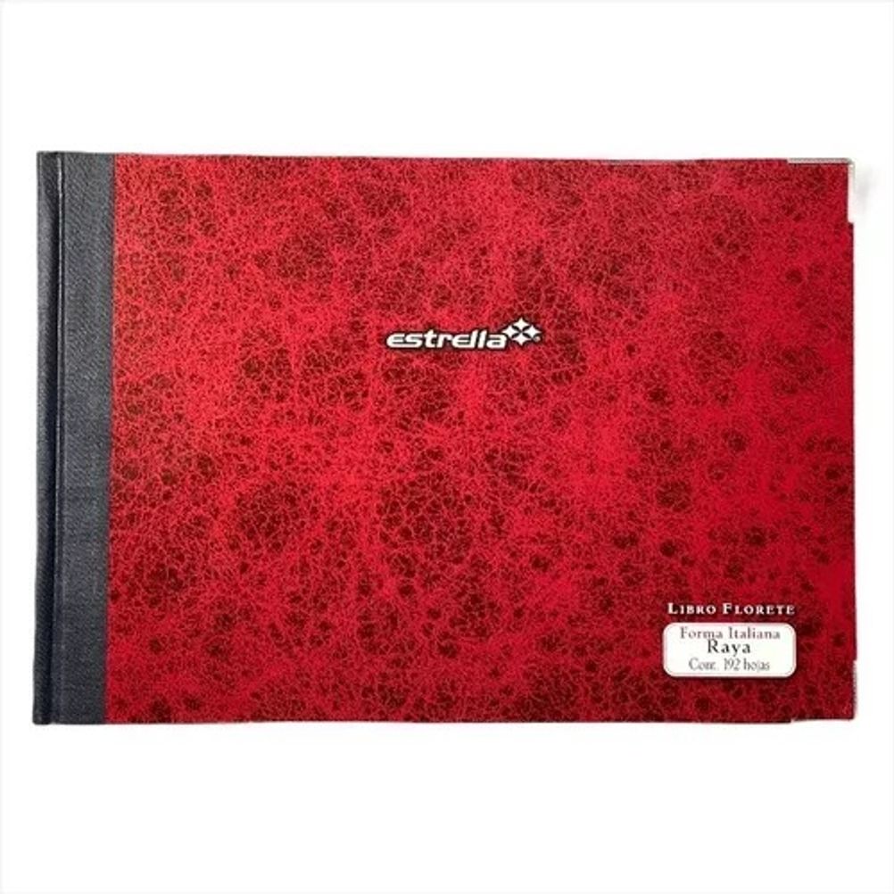 Libro Florete Rayado Estrella Forma Italiana con 192 Hoja(s).