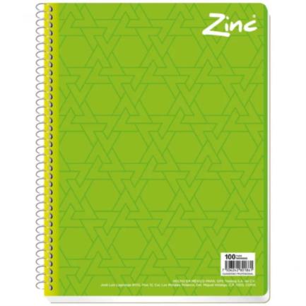 Cuaderno Scribe Zinc Profesional Espiral Sencillo C7 100H